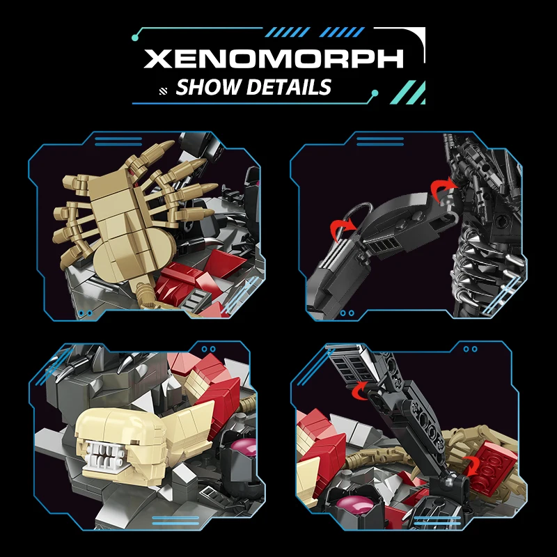 Новинка JJ9154 882 шт. MOC креативный конструктор инопланетянин модель мутант кирпичи