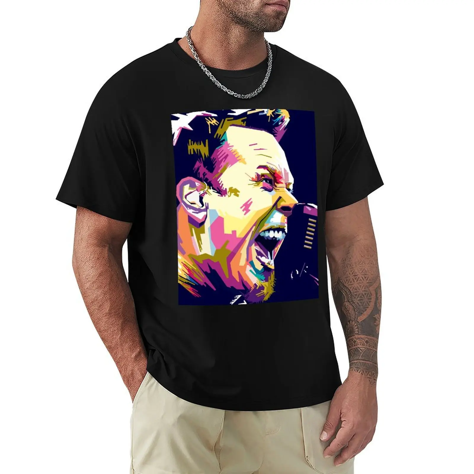 Футболка с изображением Илюстрации Джеймса Хетфилда персонализированная