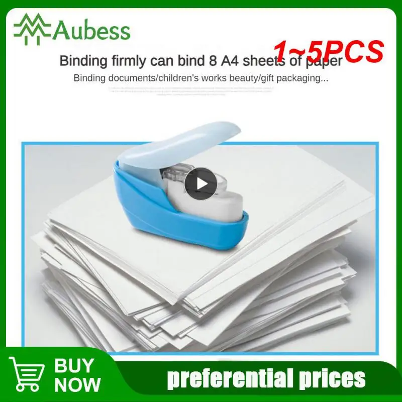 

1-5 шт., мини-степлер без гвоздей, без скоб