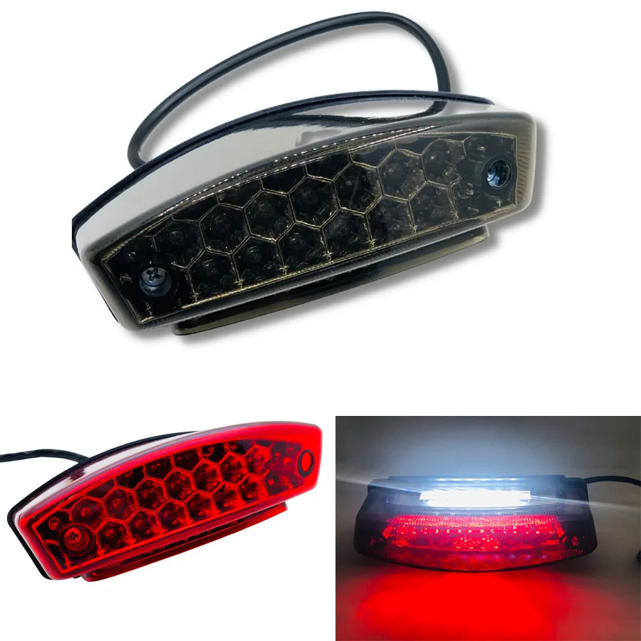 

21 LED Universal Motorcycle Brake Light License Plate Rear Stop Indicator For Ducati Monster 400 620 695 750 800 900 S2R S4R