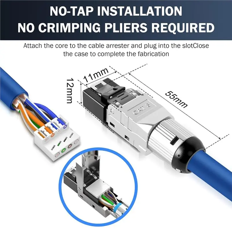 M52K-LAN Ethernet для жесткого разъема RJ45 10 Гбитс, установка сетевого кабеля CAT 8, AWG 22-26 (art.: 3920dcc793d70) - 3920dcc793d70