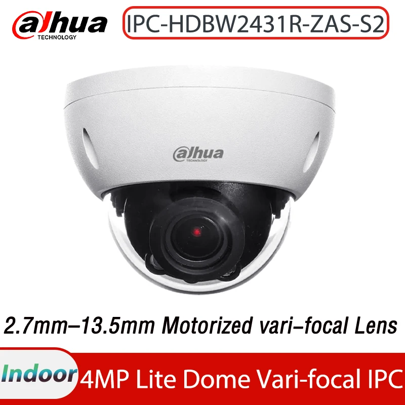 Dahua IPC-HDBW2431R-ZAS-S2 4MP Lite IR 40M 2 7–13 5 мм Моторизованная купольная сетевая камера