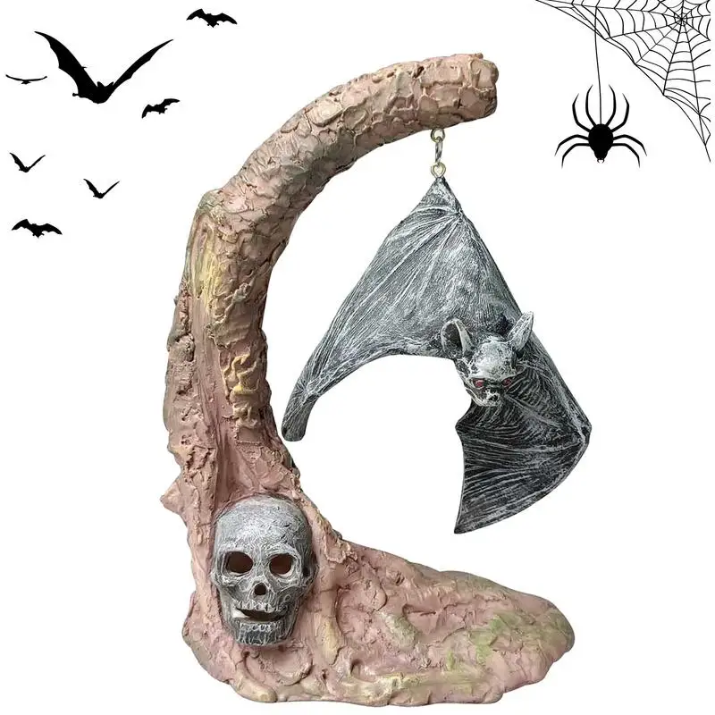 

Halloween Pumpkin Lantern Creative Realistic Halloween Pumpkin Bat Skull Lamp Halloween Resin Craft Lights For Home Windowsill