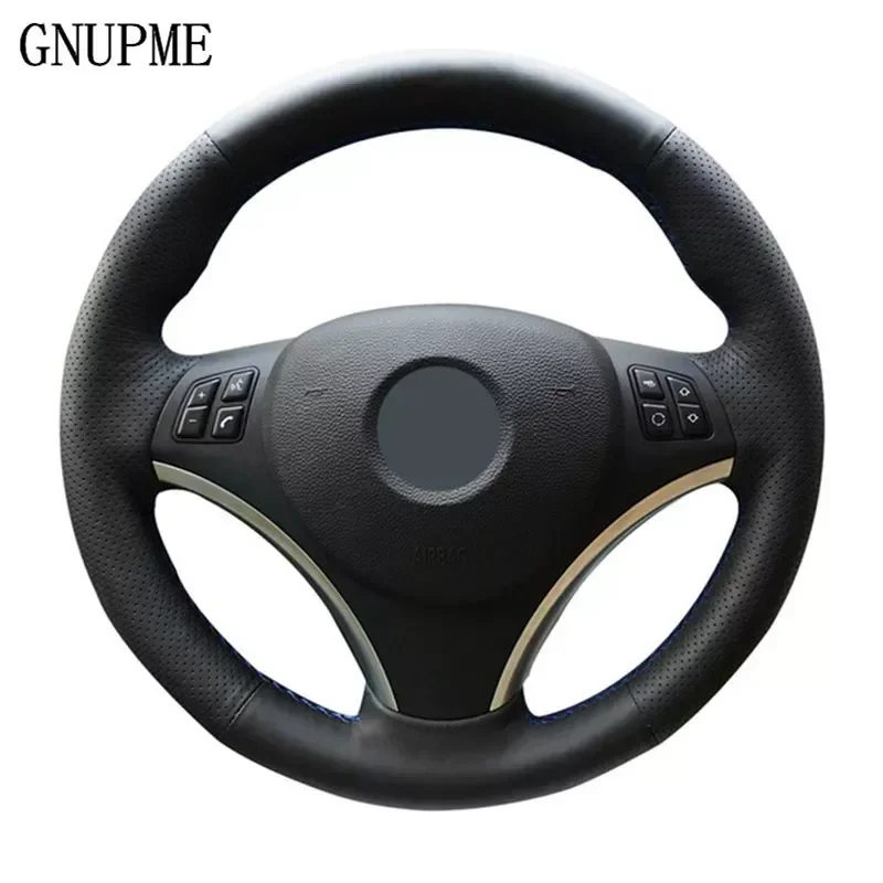 

DIY Black Hand-Stitched Artificial Leather Car Steering Wheel Cover for BMW E90 320i 325i 330i 335i E87 120i 130i 120d