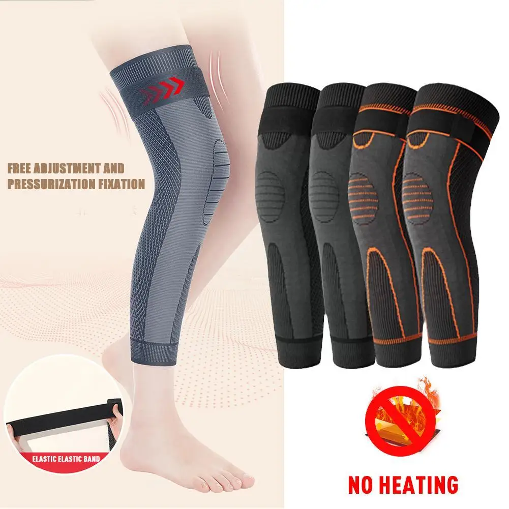 

Unisex Sport Kneepad Men Pressurized Elastic Knee Pads Volleyball Winter Brace Basketball Fitness Support Legging Protector A1X8