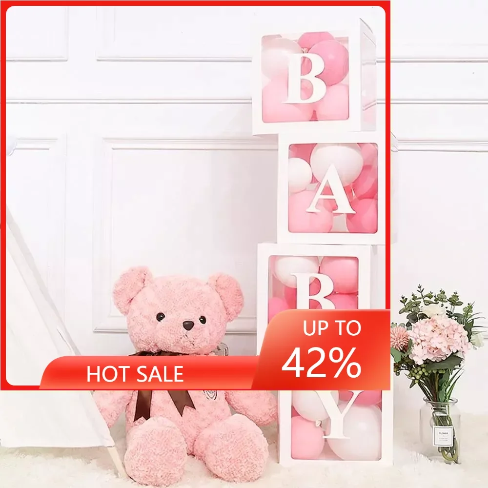 

Balloon Transparent Box Baby Shower Boy Girl Wedding Birthday Party Decoration Kids Baby Shower 1st Birthday Decor Ballon Box