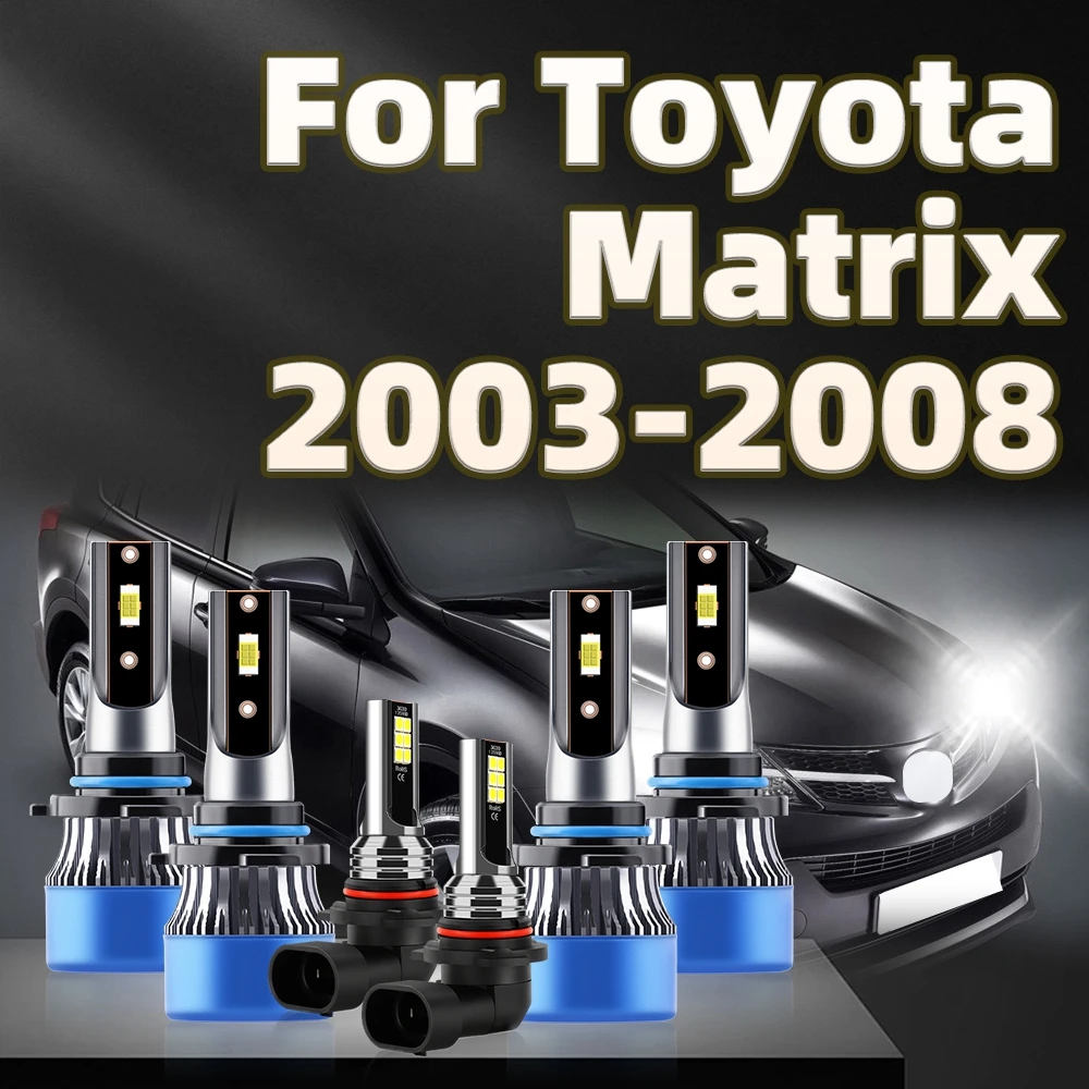 

6Pcs LED Car Headlight 38000LM CSP Chip 9005 9006 Bulb Fog Light Kit For Toyota Matrix 2003 2004 2005 2006 2007 2008