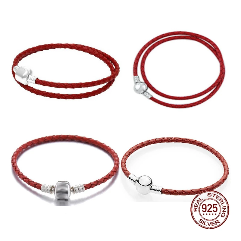 

Бусины-шармы Pandora из серебра 925 пробы красного цвета для браслета