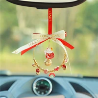lucky cat car pendant creative car rearview mirror pendant cute car accessories for girls