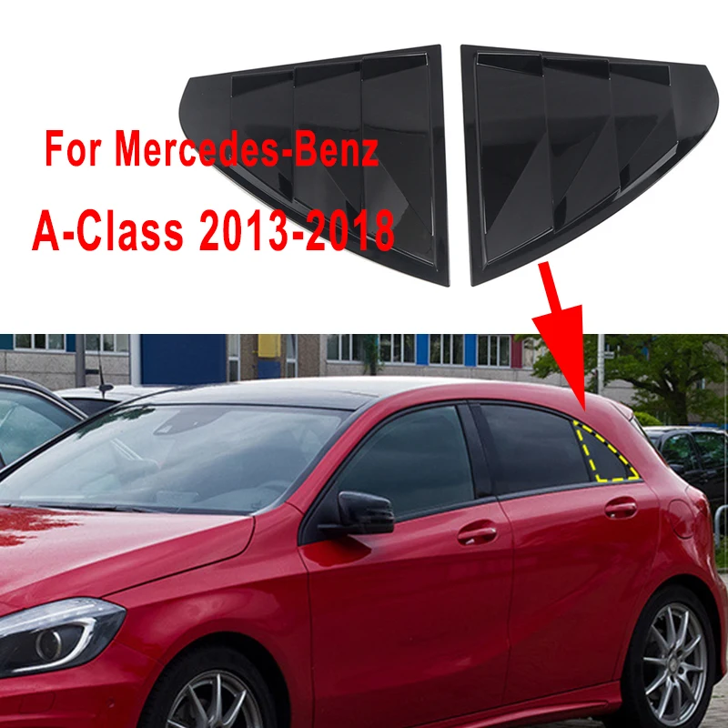 For Mercedes Benz A Class A180 A200 W176 A160 A250 A45 AMG Hatchback 2013-2018 Side Quarter Window Louver Cover Trim Sticker ABS