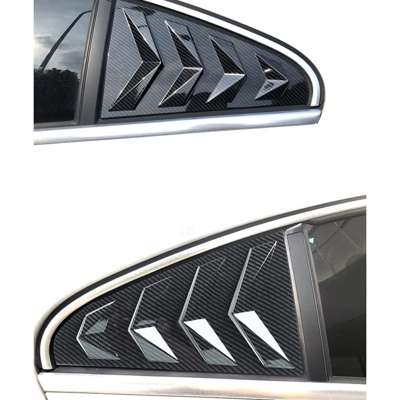 

2PCS Car Louver Side Window Door Scoop Grille Trim Cover For Passat CC 2009-2017