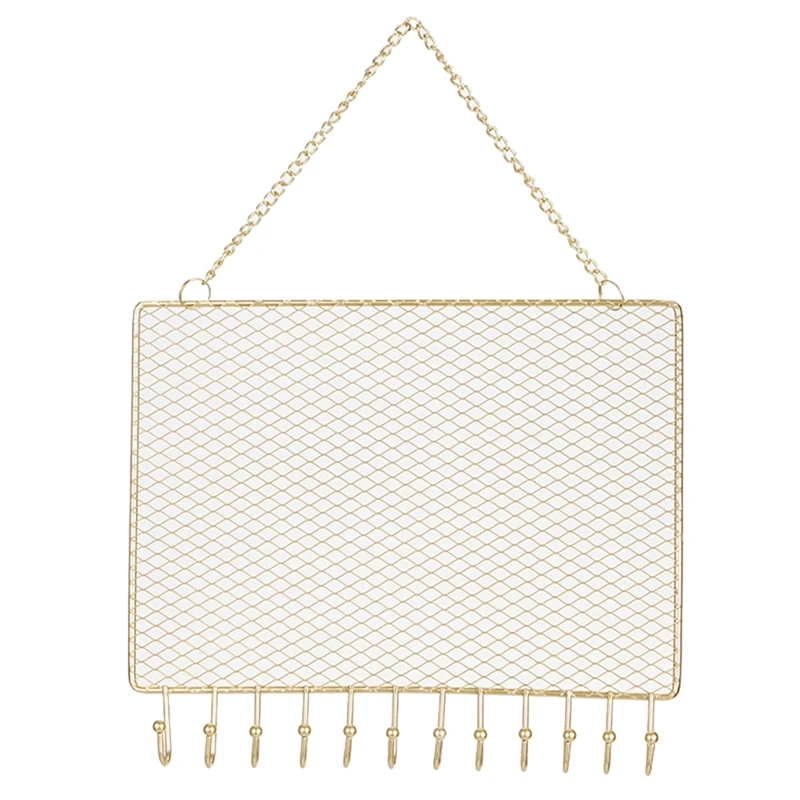 

Металлическая сетчатая прямоугольная настенная полка, органайзер для сережек, держатель для ювелирных изделий, стойка для демонстрации сережек, браслетов, цепочек, колец