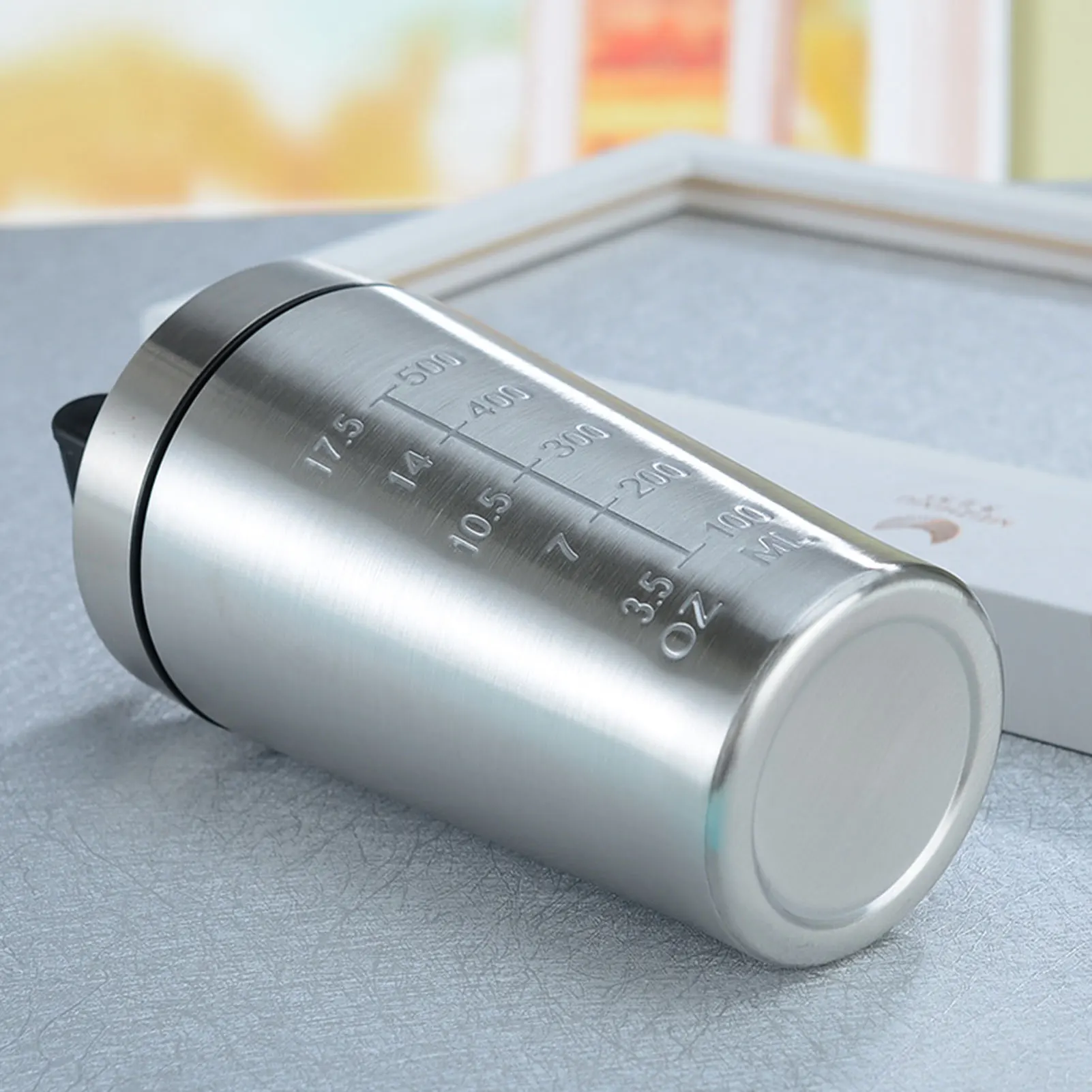 

Stainless Steel Shaker Bottle Protein Shaker Bottle For Protein Mixes Water Bottle Protein Mixing Cup Portable Shaker Bottle