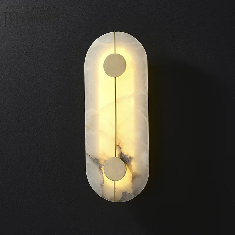 Modern Marble Wall Lamp Luxury Golden Wall Sconce for Bedroom Room Decorative Lamps and Lanterns Wall Ornament Lead The Fashion