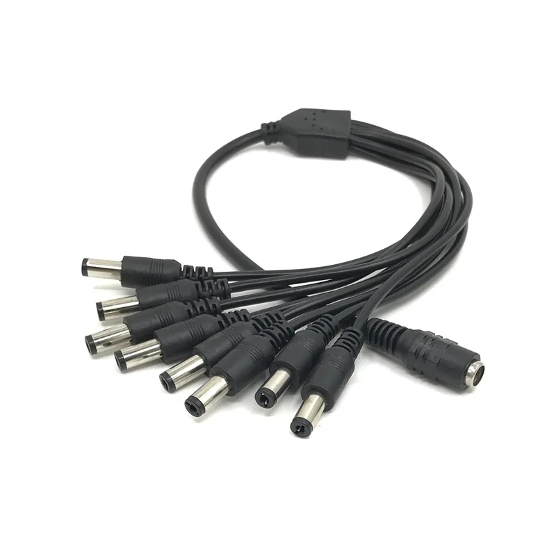 1pcs CCTV Security Camera DC Female 1 To 2/3/4/5/6/8 Male plug Power Cord adapter Connector Cable Splitter for LED Strip