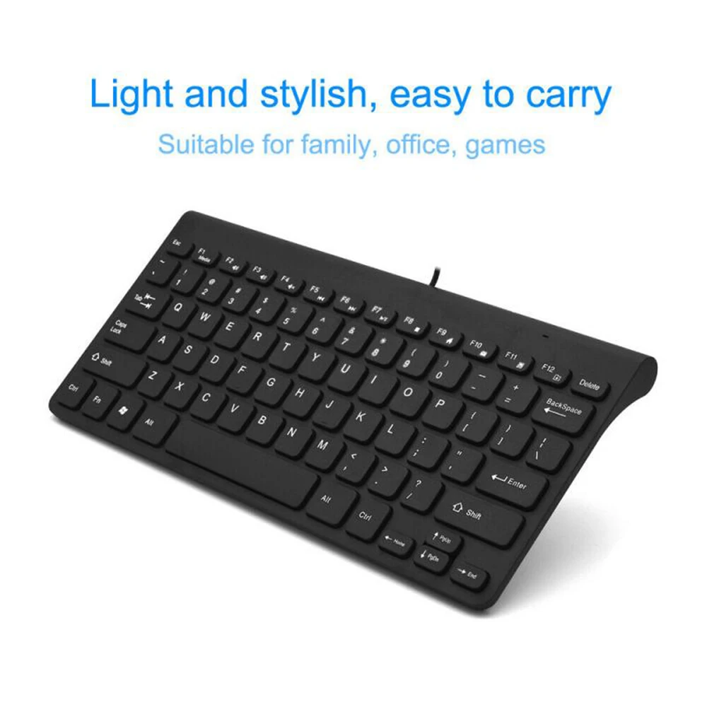 Mini Keypad Slim Wired Keyboard USB 78 Keys Small Computer For Notebook PC Desktop Home Office Outdoor Working | Компьютеры и офис