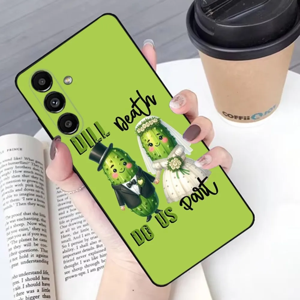 Чехол для телефона Pickles Cucumber Samsung S24 23 22 30 21 10 9 Ultra Plus Lite FE мягкий силиконовый черный