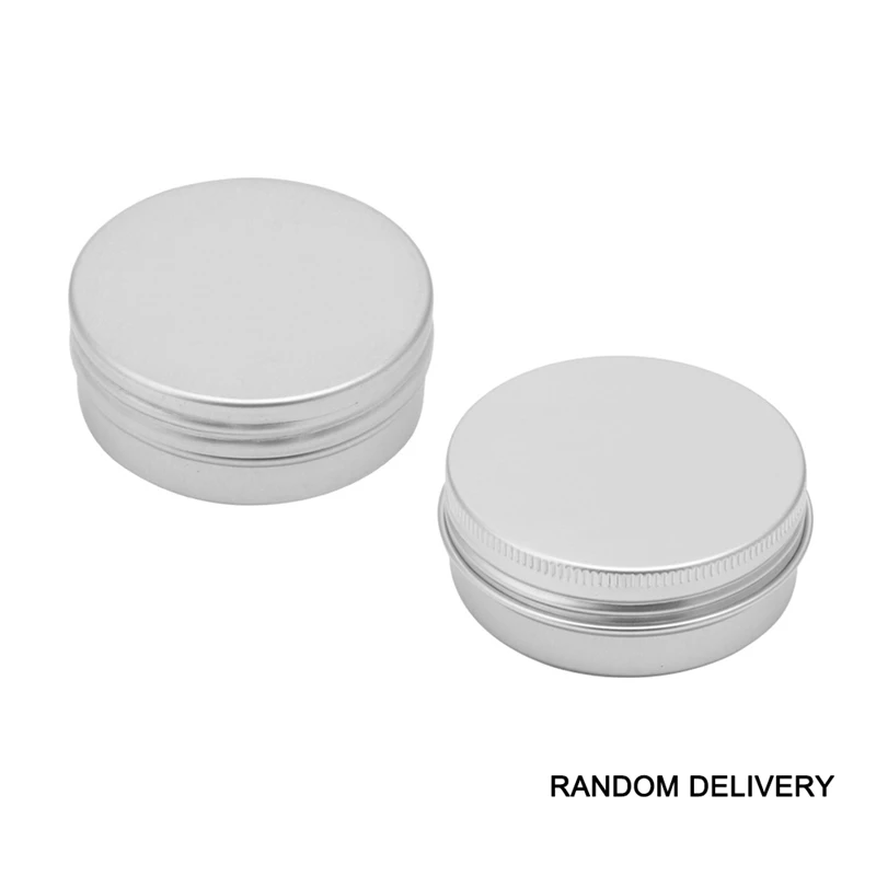

30ml Aluminium Empty Cosmetic Pot Jar Tin Container Silver Screw Lid Box