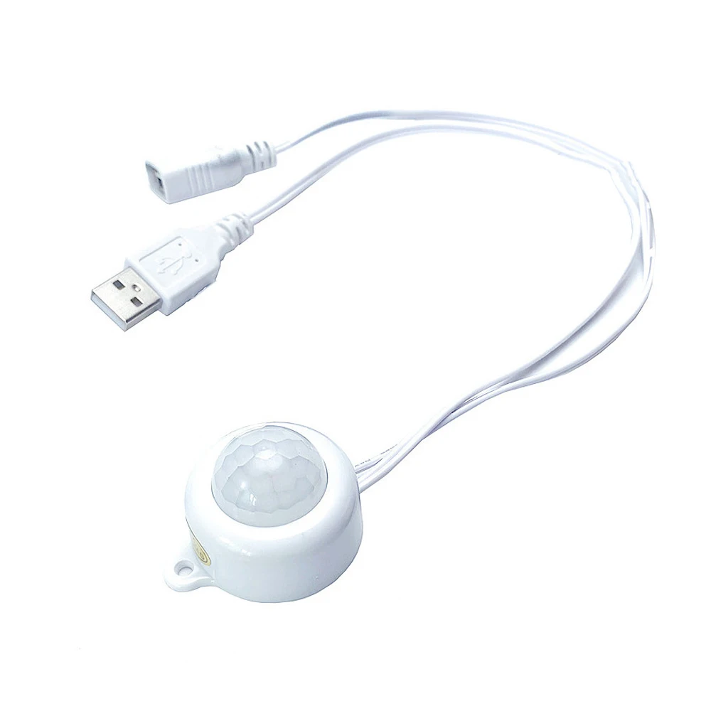 Фото PIR Body Sensing Switch DC/USB Plug DC5-24V 5A Мини Регулируемый автоматический PIR Инфракрасный датчик движения Детектор Светодиодная лента №5