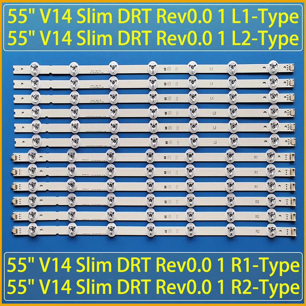 Светодиодная лента для подсветки LG 55LB670V 55LB671V 55LB673V 55LB675V 55LB690V 55GB7800, 6916L-1629A, V14 SLIM DRT REV 0,0, 1 светодиодный