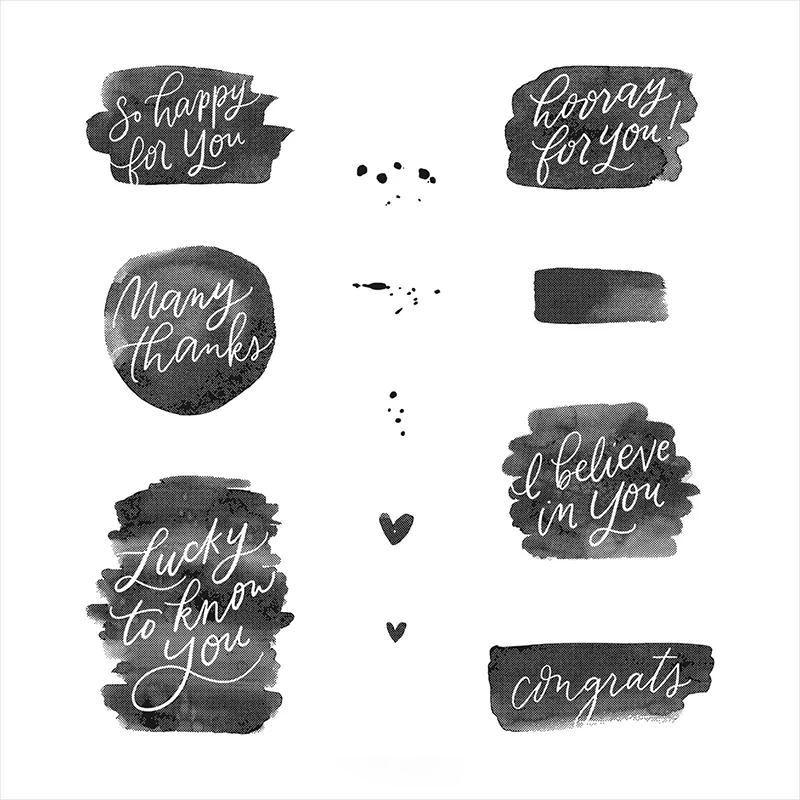 

Набор прозрачных штампов Lucky You, штампы для скрапбукинга и творчества, 20 А