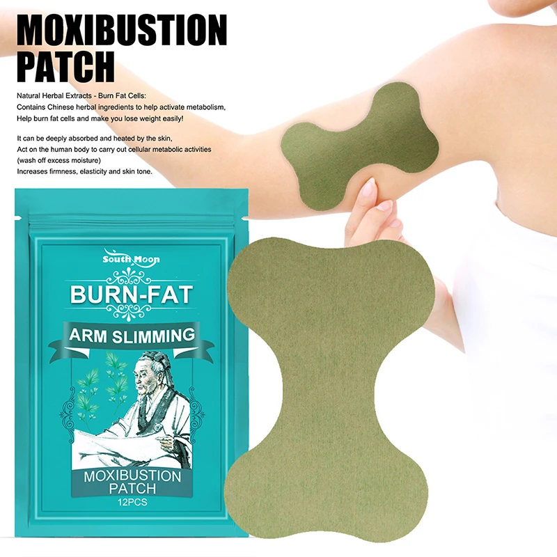 

12pcs Free Shipping Fast Thin Arm Moxibustion Paste Lazy Slimming Hot Compress Patch To Burn Fat Suitable For Obese People