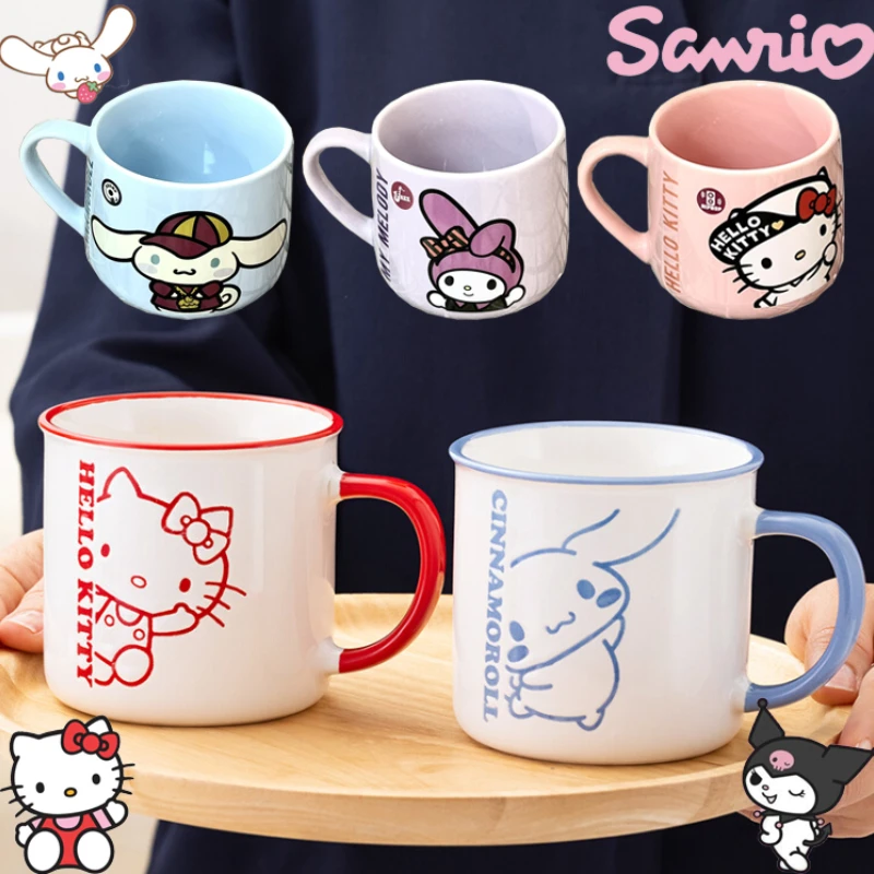

Sanrio Kawaii Cinnamoroll Pachacco My Melody Ceramic Mug Cartoon Anime Milk Mug Mug Coffee Mug Porcelain Tea Mug Water Mug