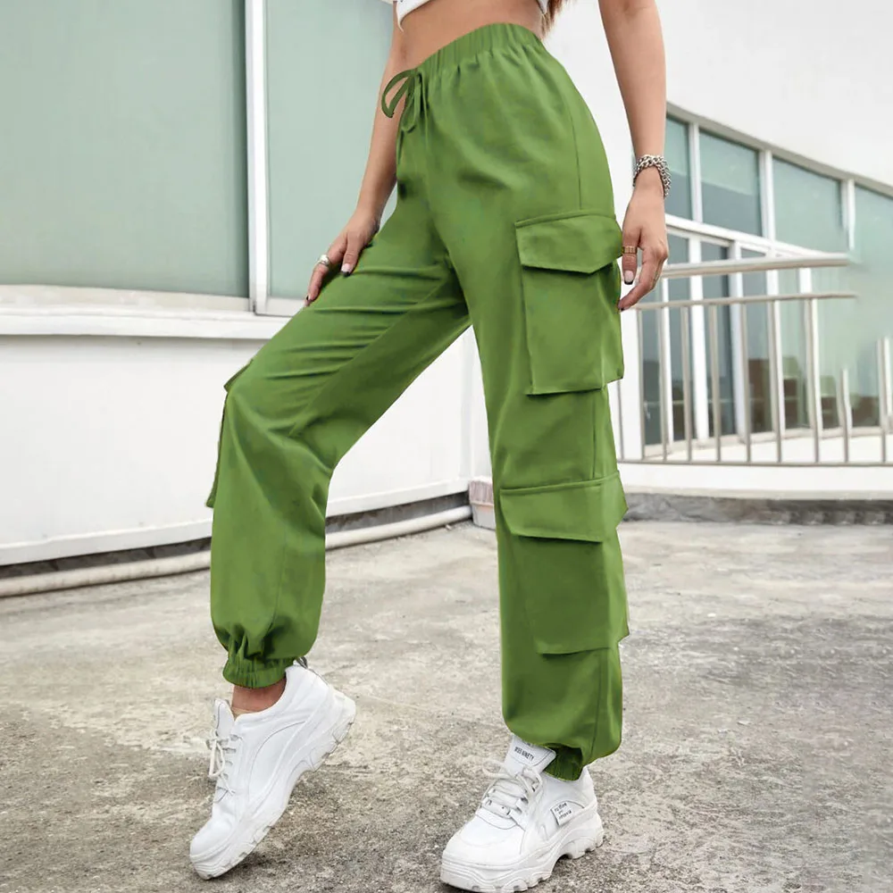 

Женские модные прямые брюки с высокой талией и карманами