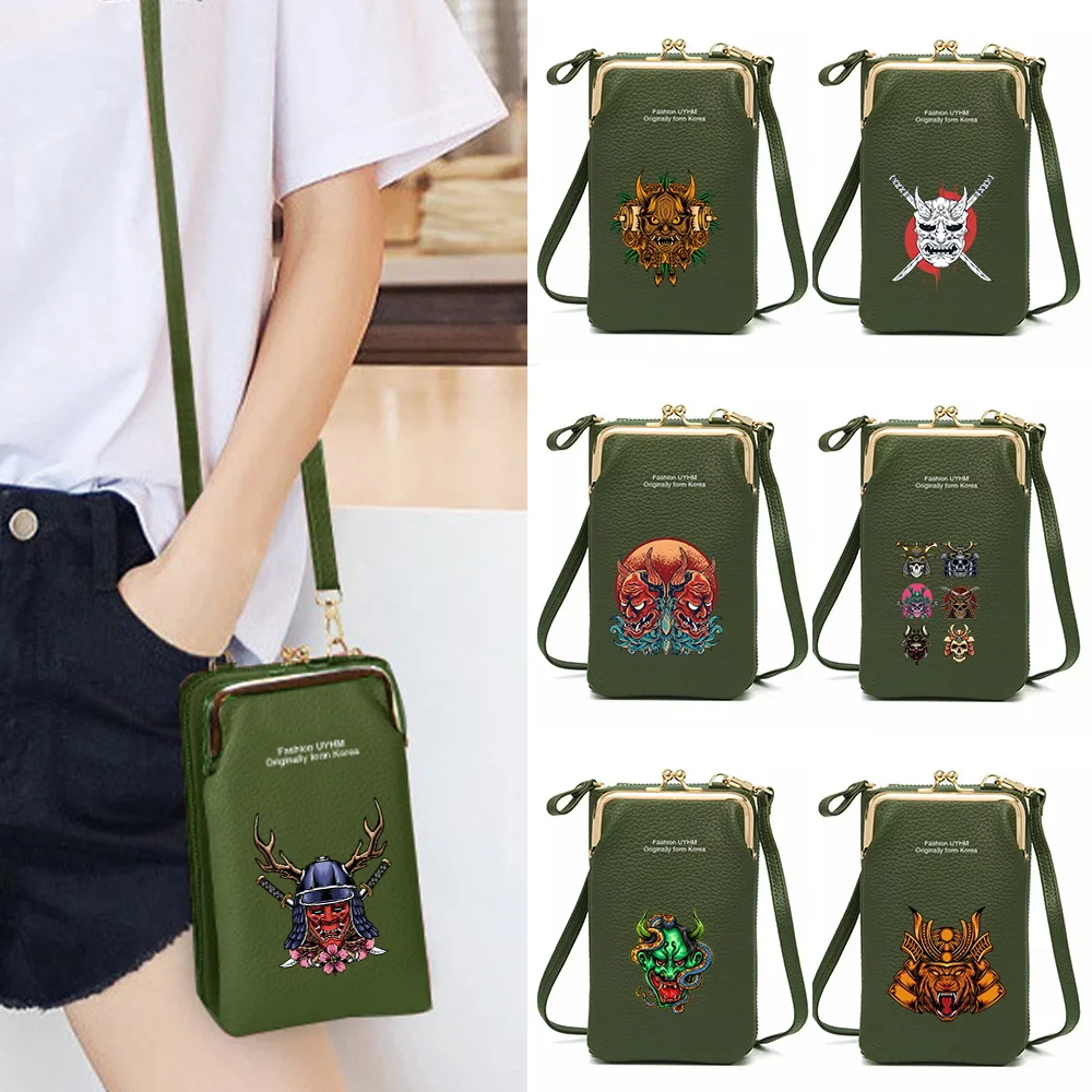 

Mobile Phone Bag Universal for Samsung/iPhone/Huawei Cell Cover Crossbody Shoulder Bags Monster Print Women Purse Card Wallet