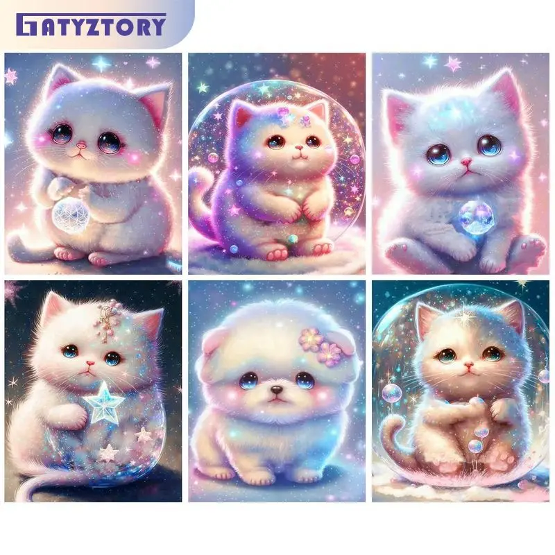 

GATYZTORY Abstract Diamond Painting With Frame Cross Stitch Adults Crafts Mosaic Embroidery Home Decors Diy Gift For Kids