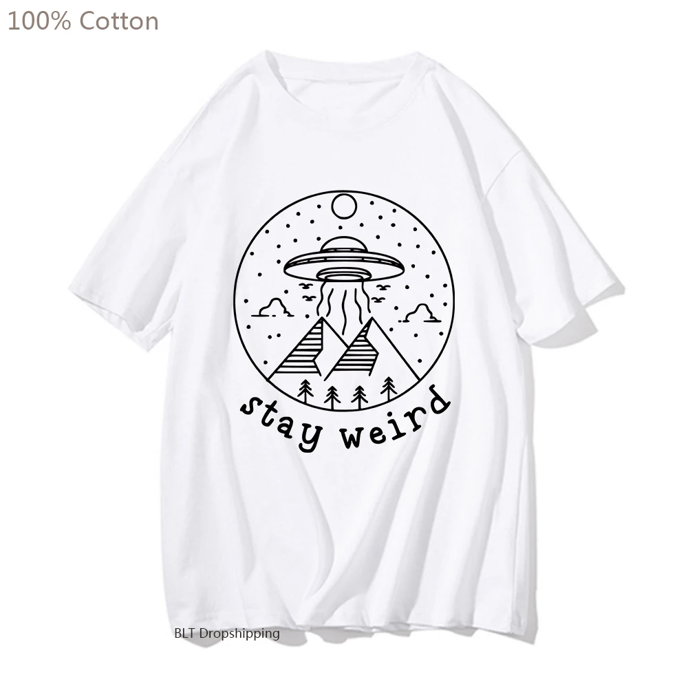 

Stay Weird Tops Mens T-shirt Fashion Funny Cartoon Print T Shirt Summer Harajuku Streetwear O-Neck Short Sleeve Tshirt Clothing
