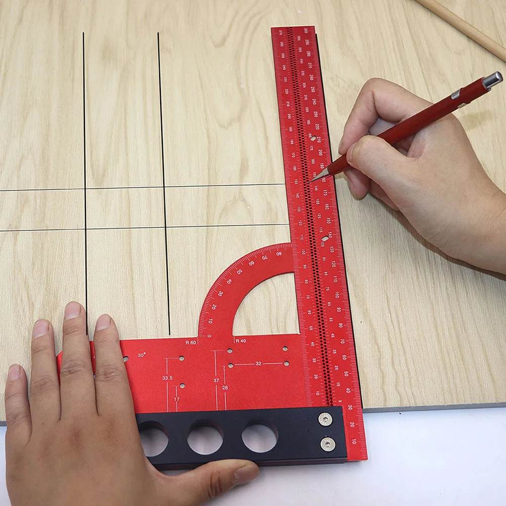 

Многофункциональный Столярный инструмент из алюминиевого сплава, манометр для линии, деревообрабатывающая квадратная линейка, локатор, вы...