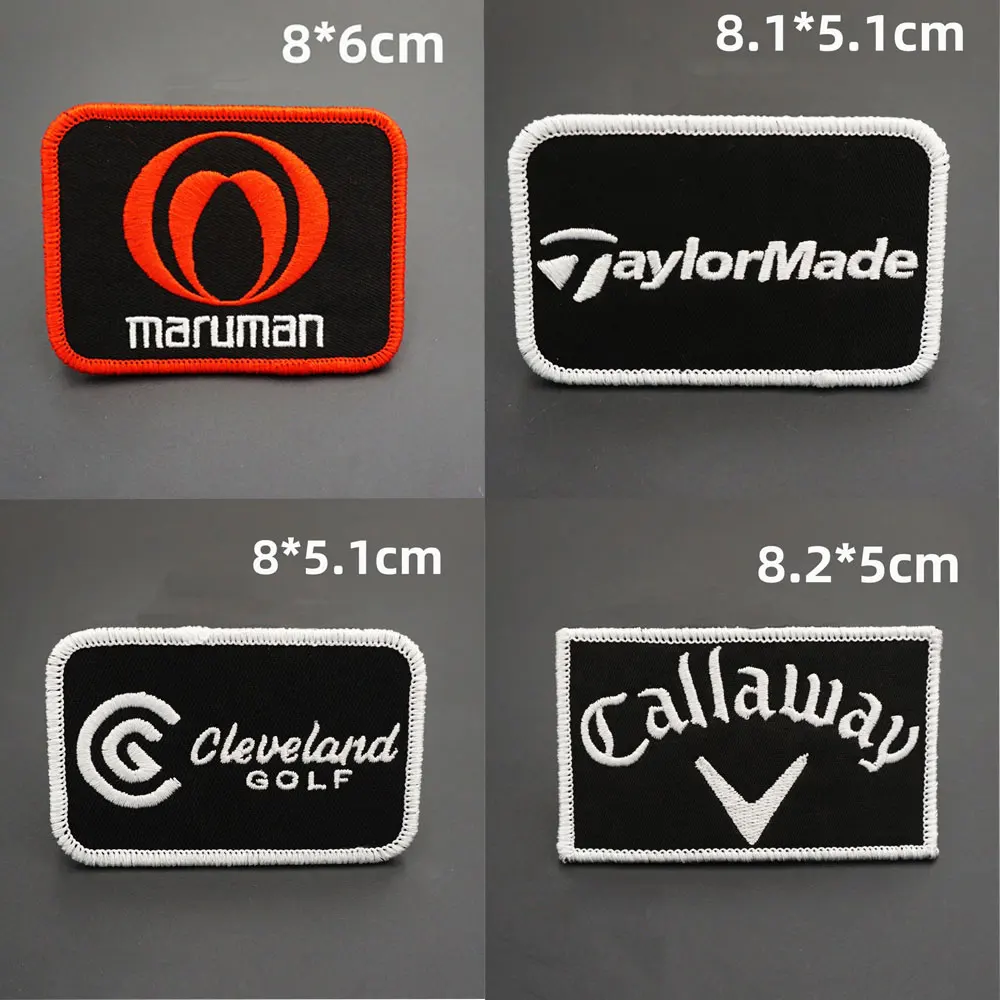 

golf Tag Embroidered Patches with Hook Backing