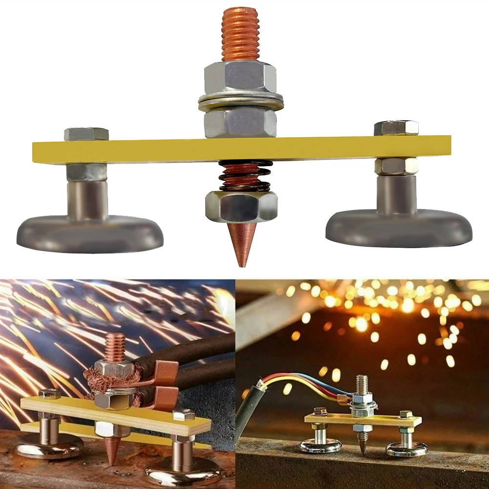 

1PC Welding Magnet Head Magnetic Welding Ground Clamp Holder Fixture Strong Welder Sheet Metal Repair Machine Ground Wire Clamp