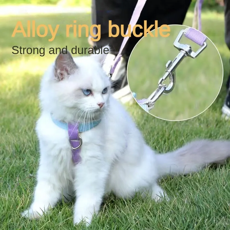 

I-Shaped Gradient Color Chest and Back Set Cat Rope Chain Cat Traction Rope