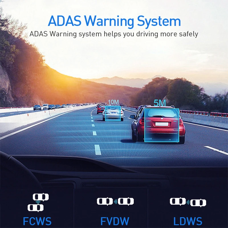 Anfilite 2K Автомобильный видеорегистратор 10 26 дюйма с двумя объективами ADAS BSD монитор
