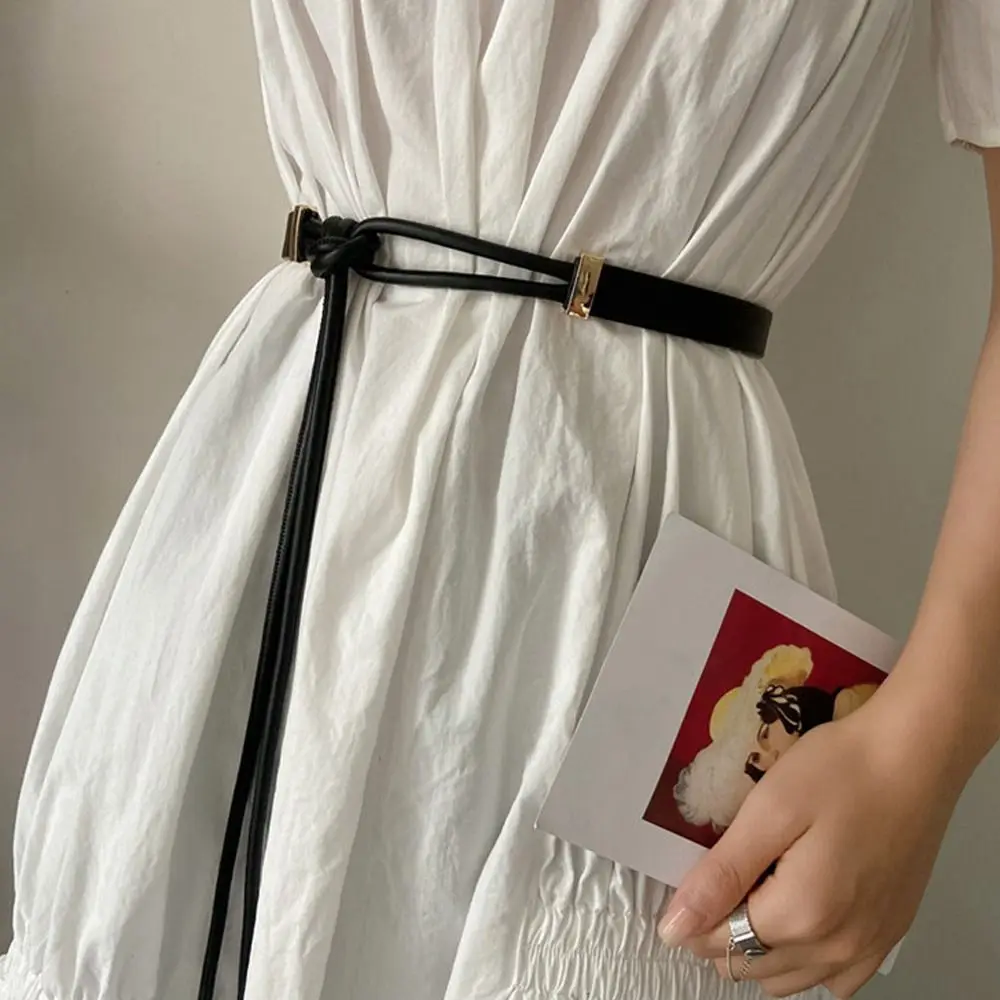 

Decoration Tassel For Girls Party Decoration Women Waistbands PU Leather Waist Belts Dress Decoration Belts Knot