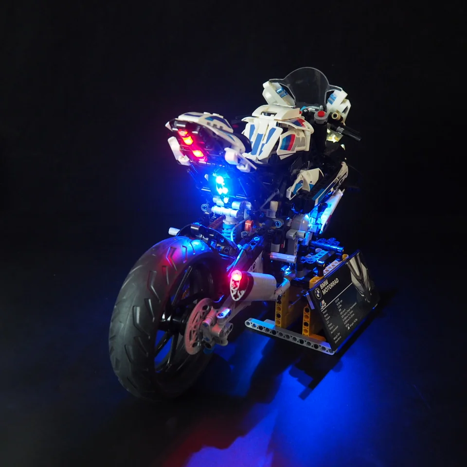 Декоративная лампа для мотоцикла Technic 42130 BMW M1000RR с батарейным отсеком