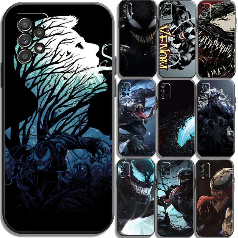 

Marvel Venom Heroes Phone Cases For Xiaomi Redmi Note 9 Pro 10 10S 10 Pro POCO F3 GT X3 GT M3 Pro X3 NFC Funda Soft TPU Coque