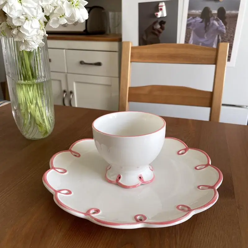 Набор керамических тарелок в форме цветов 250 мл