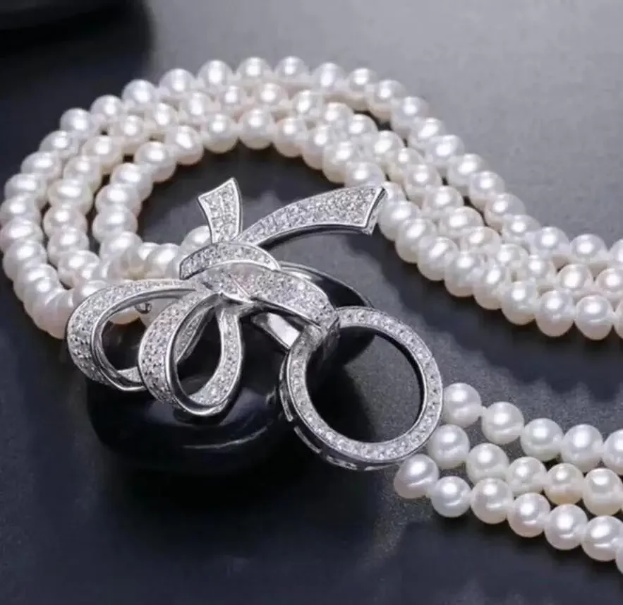 Ожерелье из натурального белого жемчуга Южных морей диаметром 7-8 мм 18 дюймов.