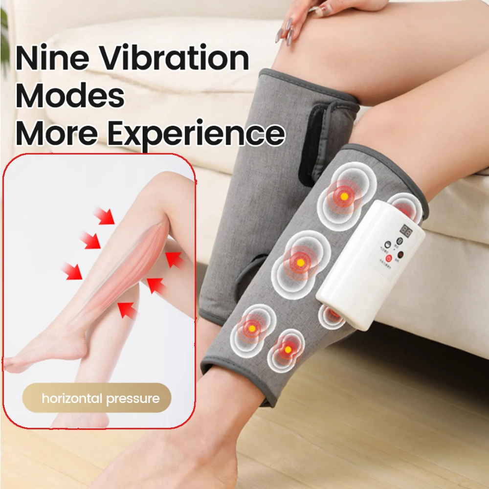 

Electric Vibration Leg Air Compression Massager Smart Foot Air Pressure Massage Hot Compress Leg Pain Relief lymphatic drainage