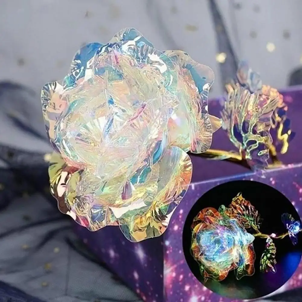 

Creative Fake LED Rose Exquisite Artificial Rose Long Lasting Anniversary Festival LED Flower Eco-Friendly