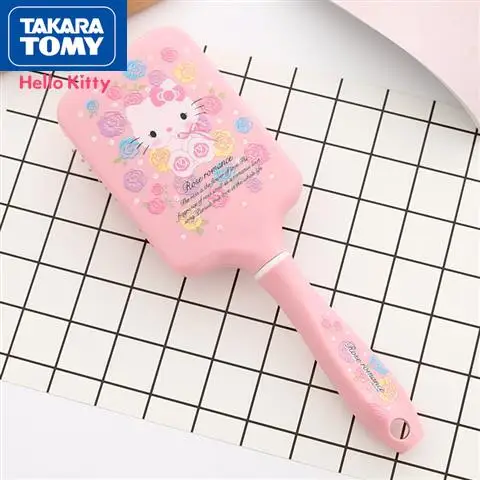 

Модная мультяшная Расческа Hello Kitty с воздушной подушкой, Бытовая пластиковая расческа для вьющихся волос, массажная Расческа для головы для ...