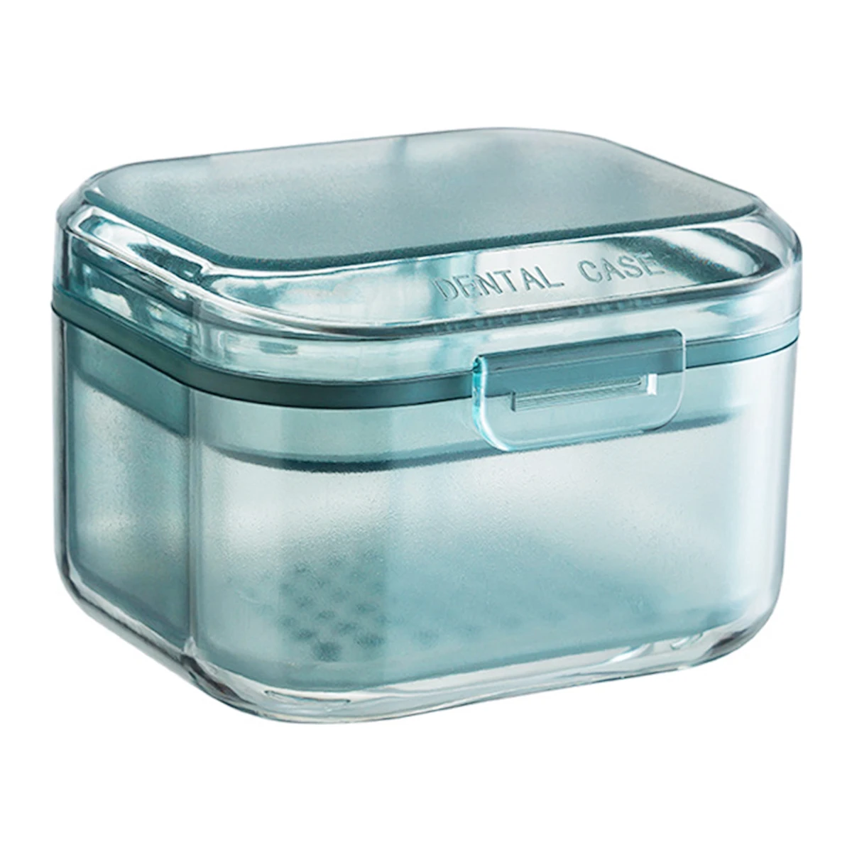 

Denture Case Denture Retainer Bath Box with Strainer Basket Mini Portable Denture Storage Box 3-Tier Large Capacity Reusable