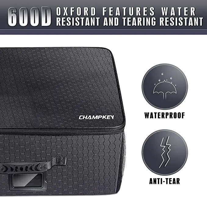 Champkey Golf Trunk Organizer Storage-Portable and Foldable Golf Travel Storage Locker Ideal for Travel Golf and Car Golf