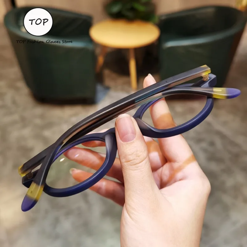 Ретро простая пластина индивидуальная круглая оправа ручной работы женская для