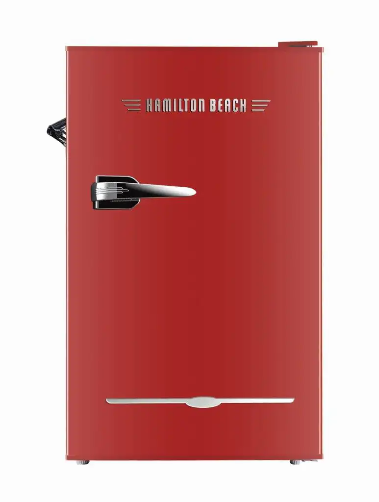 

3.2 Cu Ft Retro Bar Refrigerator With Side Bottle Opener sleek Retro Design, CFC Free, Red, HBF3200