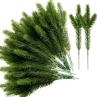 45 packs artificial pine needles branches garland 10 2x2 5 inch green plants pine needlesfake greenery pine picks