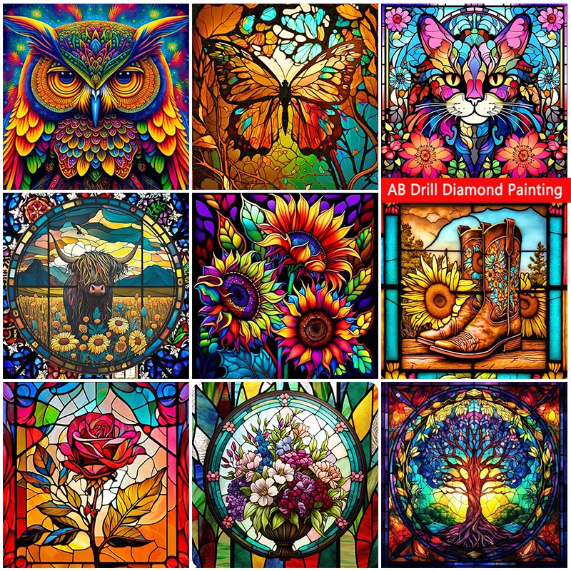 

Полностью круглая/квадратная алмазная живопись AB Drill «сделай сам», вышивка бабочками, цветами, мозаика, вышивка крестиком, искусство, семейный Декор, подарки